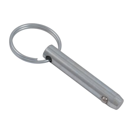 Heritage Industrial Detent Hitch Pin, 5/16 in Dia, 4-1/8 in Usable L, Carbon Steel, 1 PK DTP-0312-4125